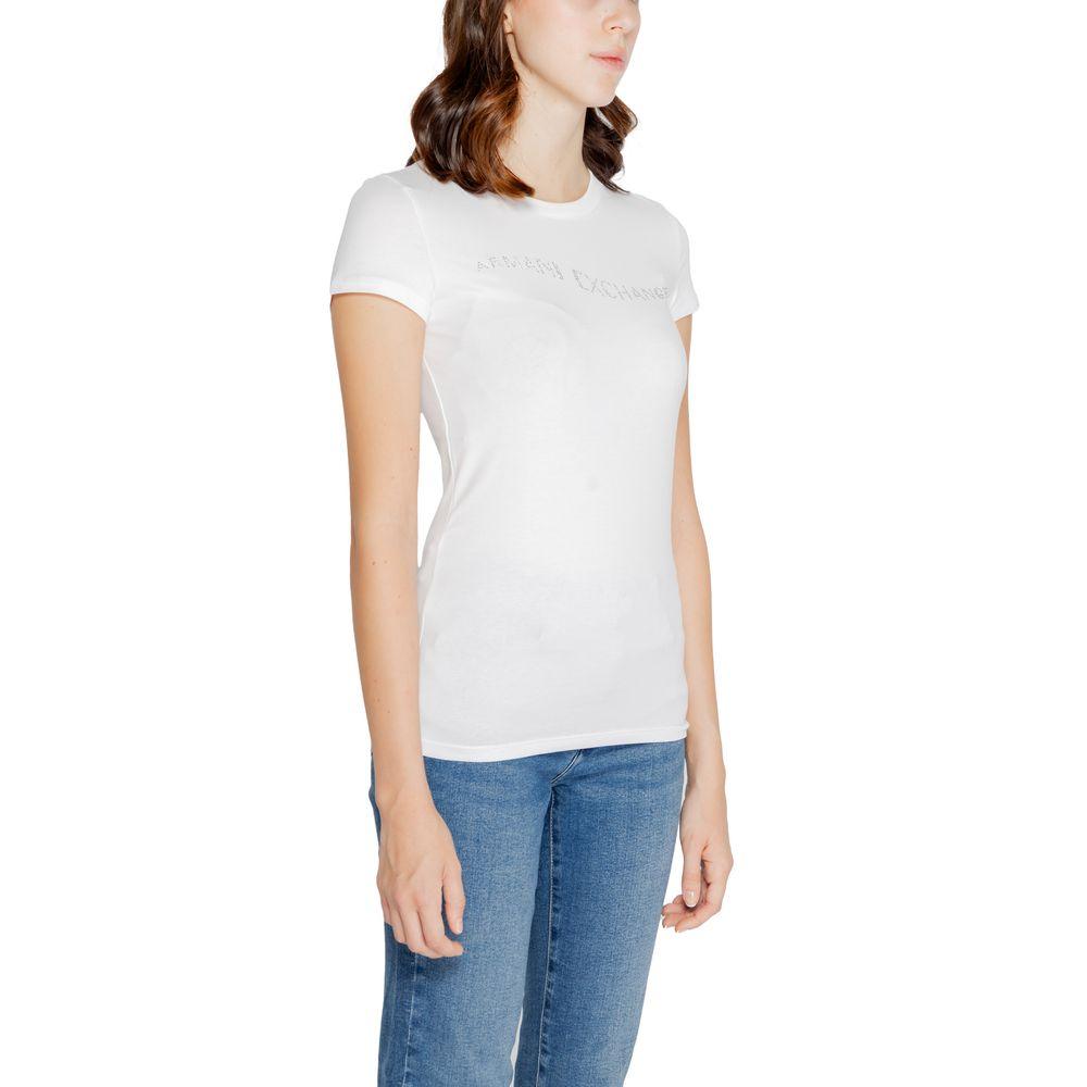 Armani Exchange White Cotton Tops & T-Shirt - Arichezz.store