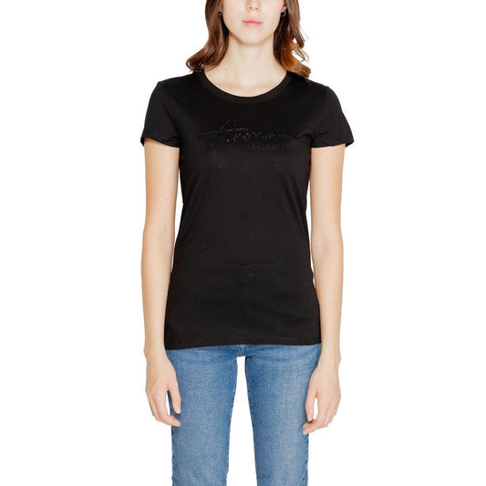 Armani Exchange Black Cotton Tops & T-Shirt - Arichezz.store