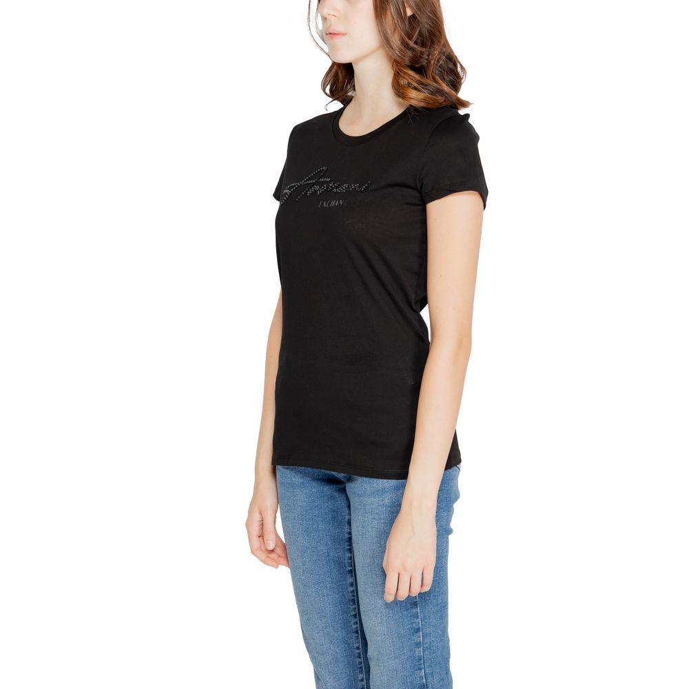 Armani Exchange Black Cotton Tops & T-Shirt - Arichezz.store