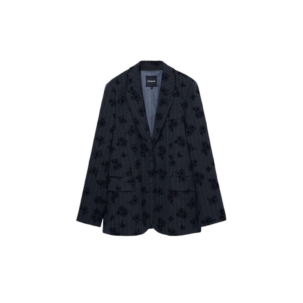 Desigual Gray Polyester Suits & Blazer - Arichezz.store