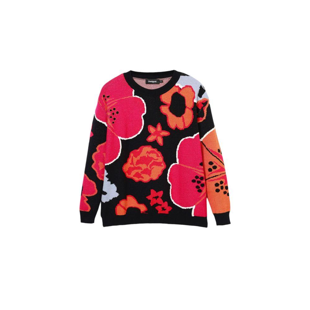 Desigual Black Viscose Sweater - Arichezz.store