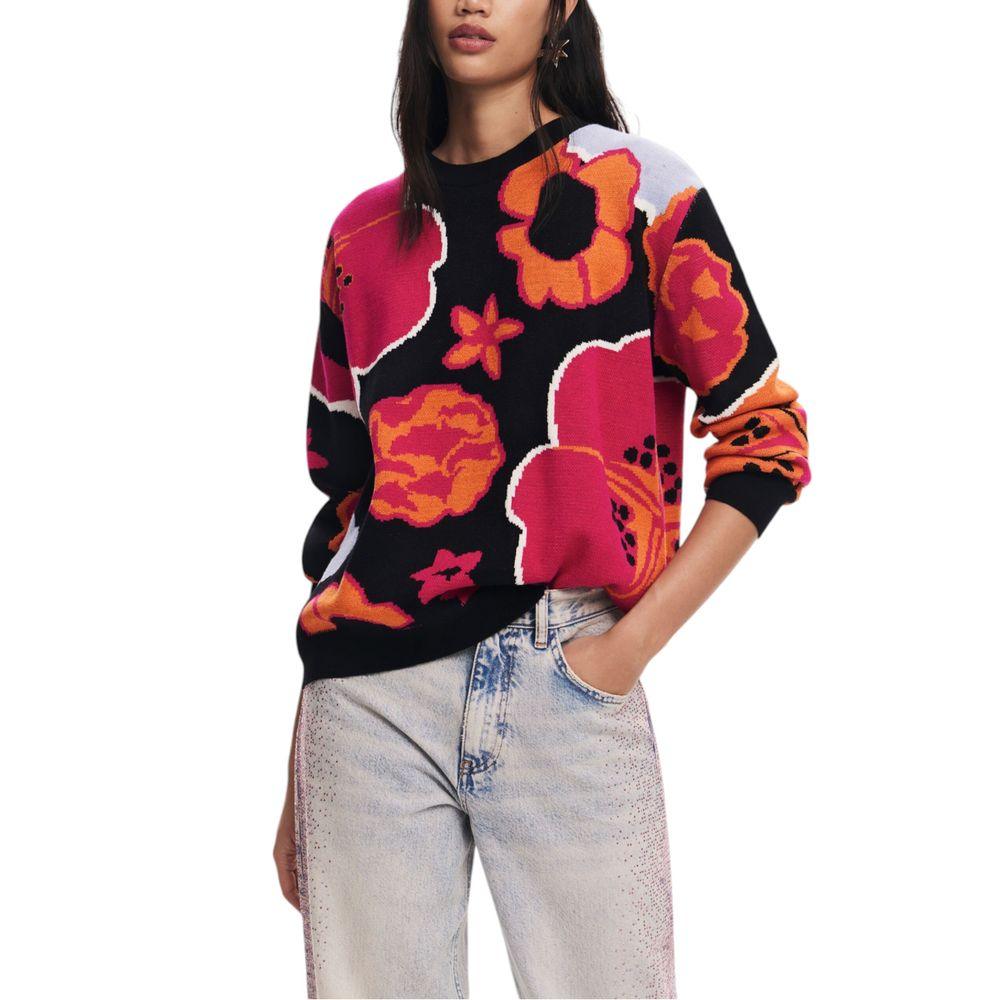 Desigual Black Viscose Sweater - Arichezz.store