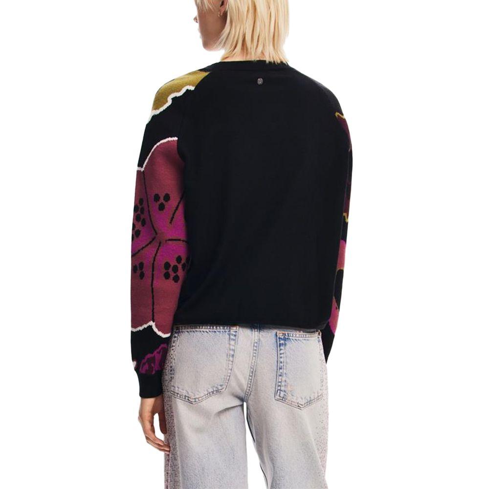 Desigual Black Viscose Sweater - Arichezz.store