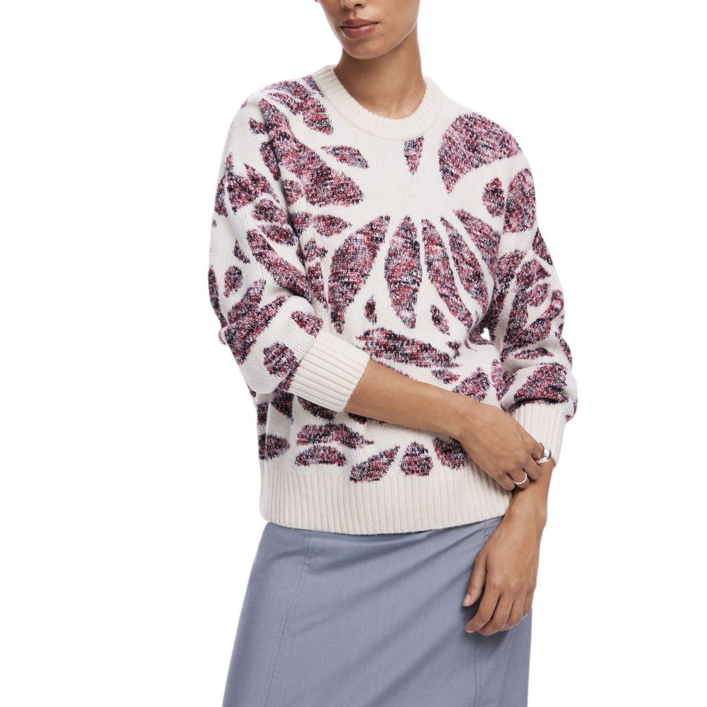 Desigual Bordeaux Polyester Sweater - Arichezz.store