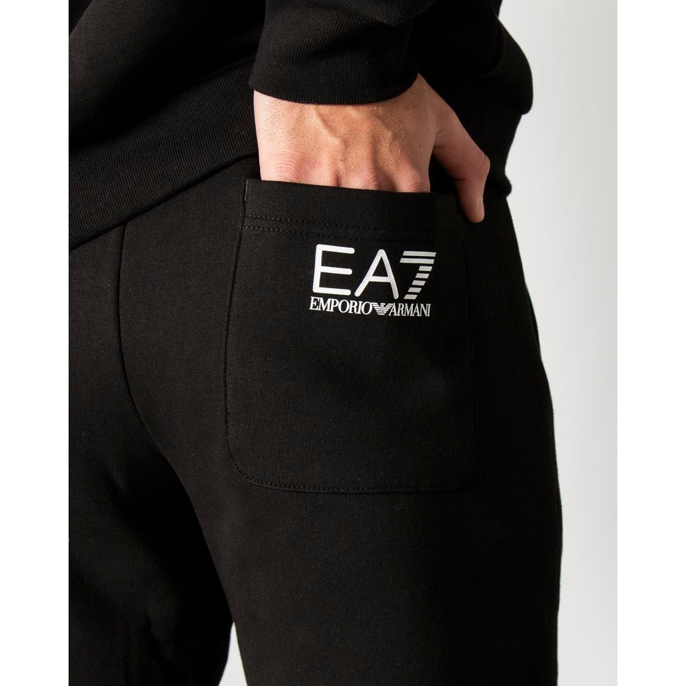 EA7 Emporio Armani Black Cotton Jeans & Pant - Arichezz.store