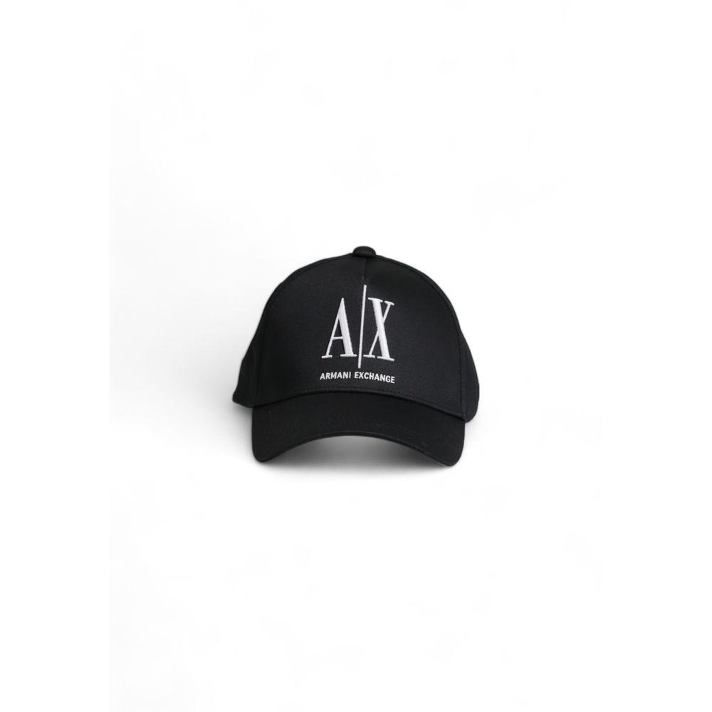 Armani Exchange Black Cotton Hats & Cap - Arichezz.store