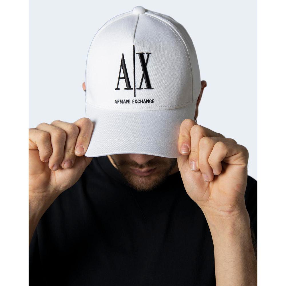 Armani Exchange White Cotton Hats & Cap - Arichezz.store