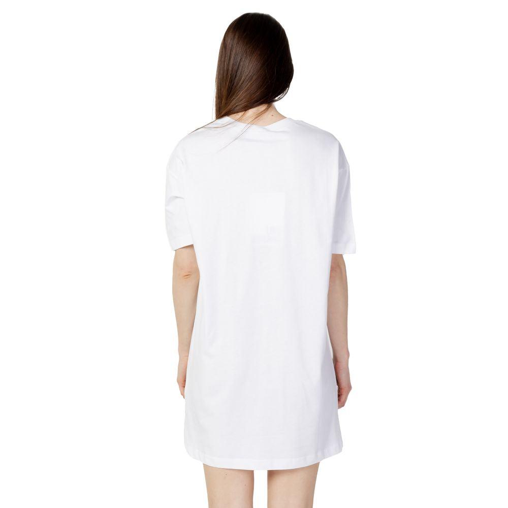 Love Moschino White Cotton Dress - Arichezz.store