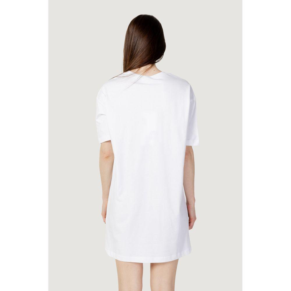 Love Moschino White Cotton Dress - Arichezz.store