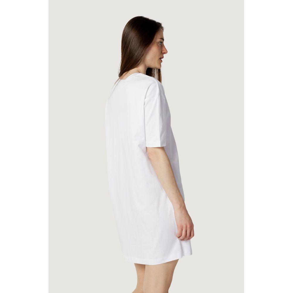 Love Moschino White Cotton Dress - Arichezz.store