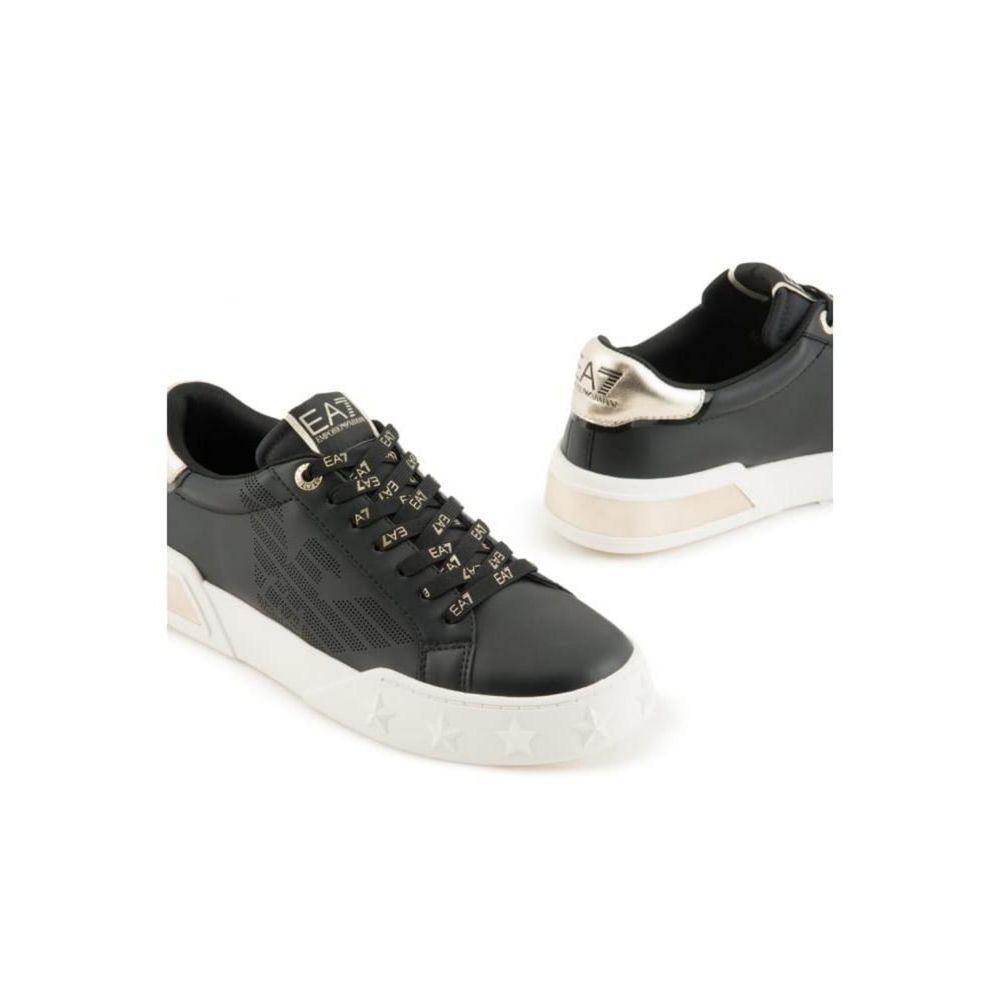 EA7 Emporio Armani Black And White Polyester Sneaker - Arichezz.store