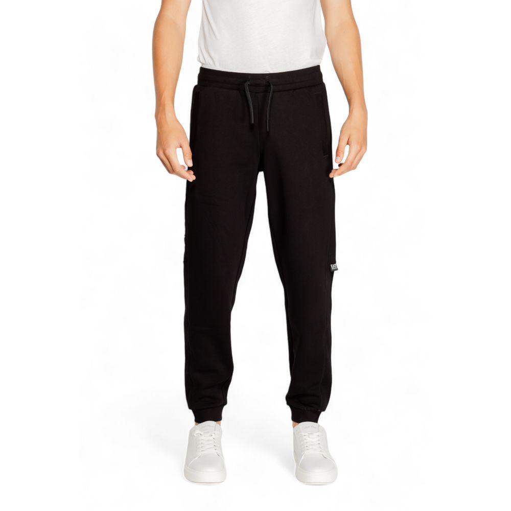 EA7 Emporio Armani Black Cotton Jeans & Pant - Arichezz.store