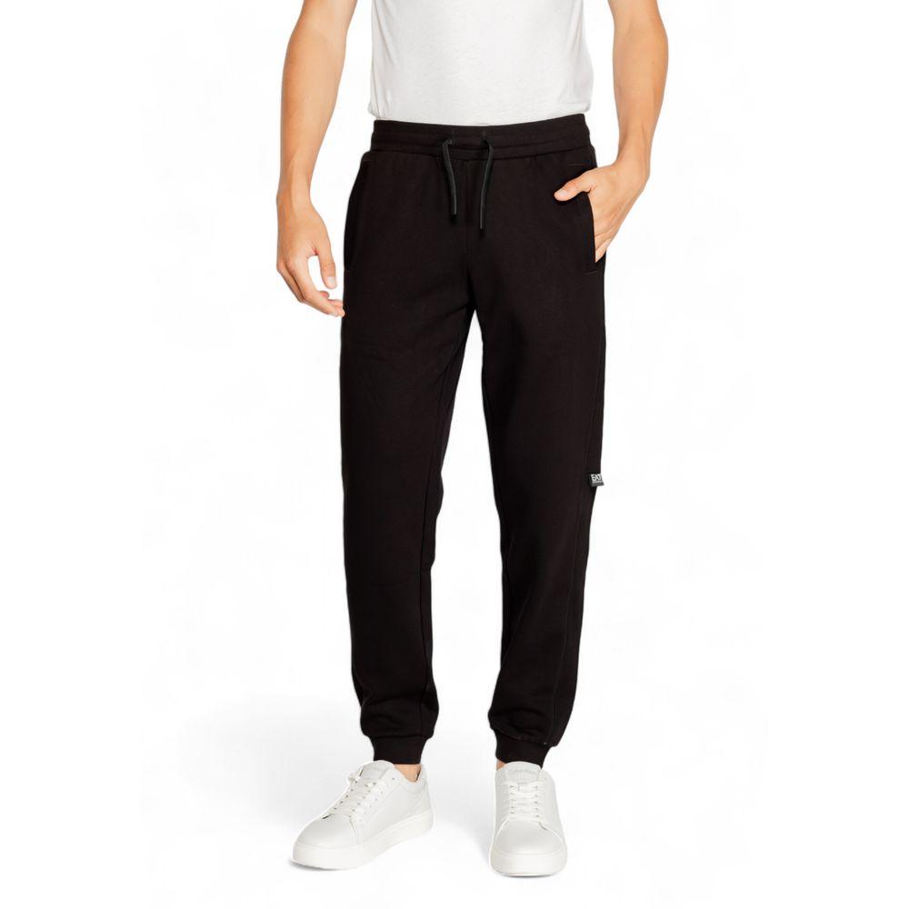 EA7 Emporio Armani Black Cotton Jeans & Pant - Arichezz.store