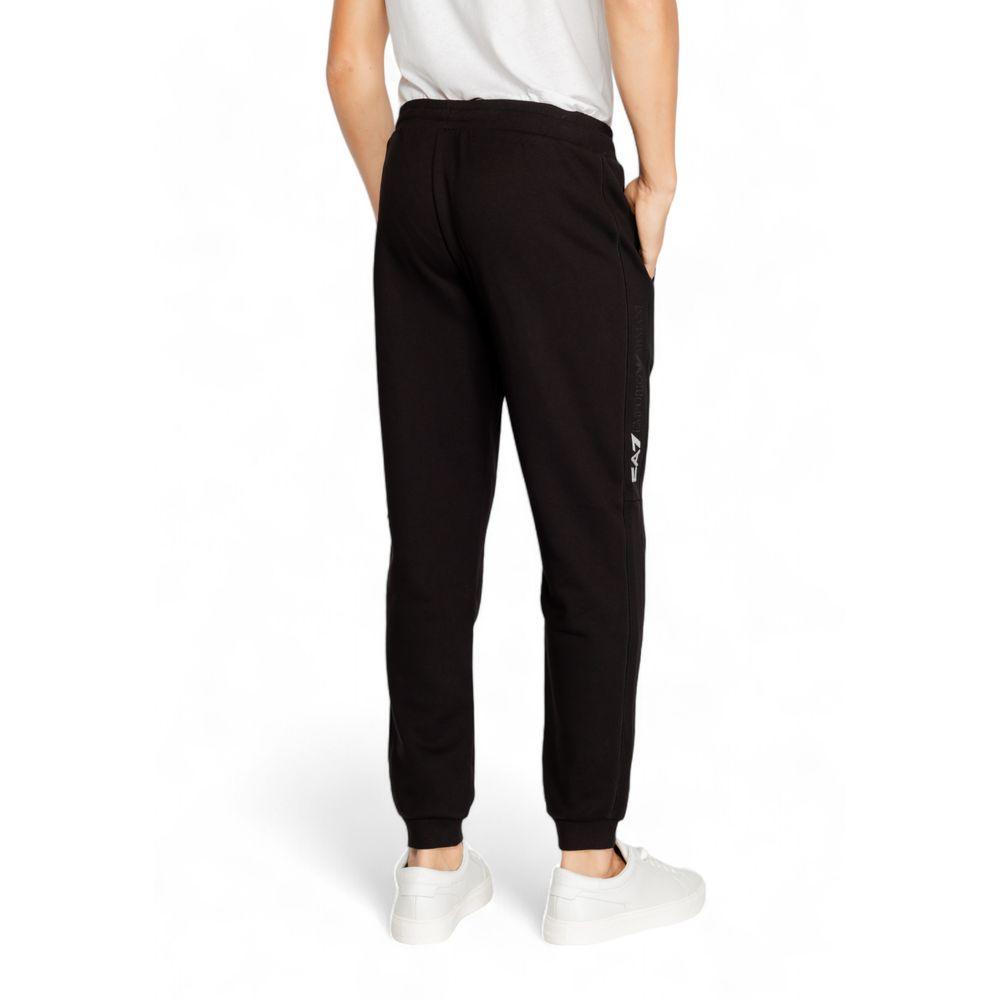 EA7 Emporio Armani Black Cotton Jeans & Pant - Arichezz.store