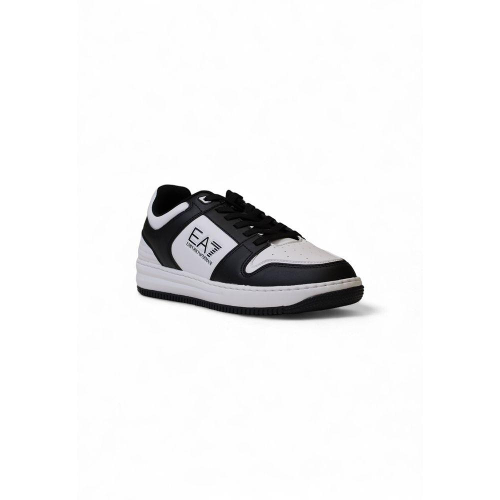 EA7 Emporio Armani Black And White Polyester Sneaker - Arichezz.store