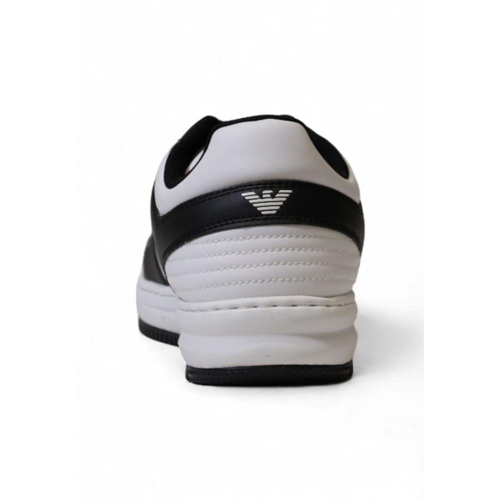 EA7 Emporio Armani Black And White Polyester Sneaker - Arichezz.store