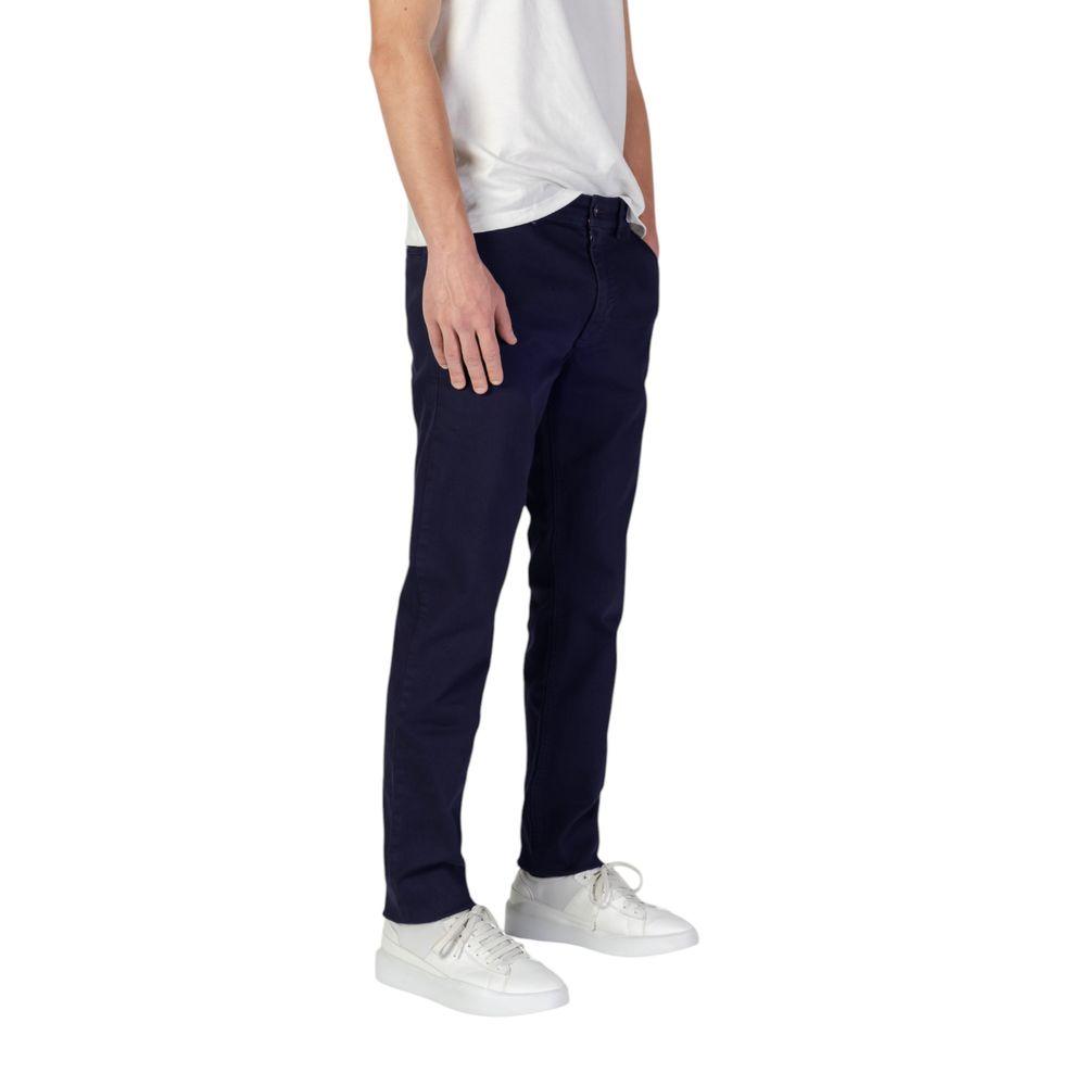 Hugo Boss Blue Cotton Jeans & Pant - Arichezz.store