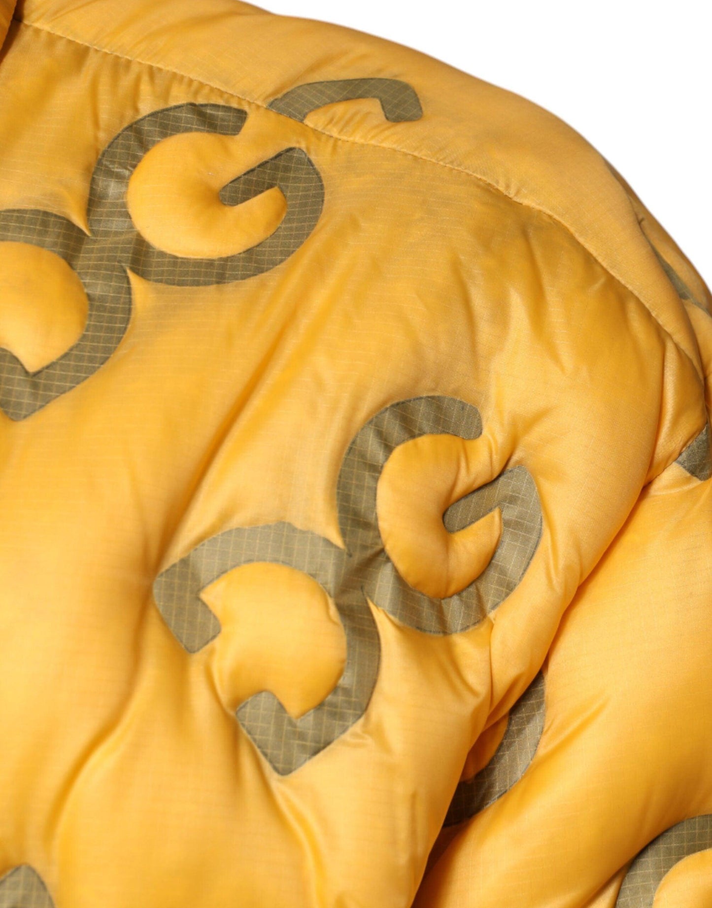 Dolce & Gabbana Yellow Logo Padded Buttoned Blouson Jacket - Arichezz.store