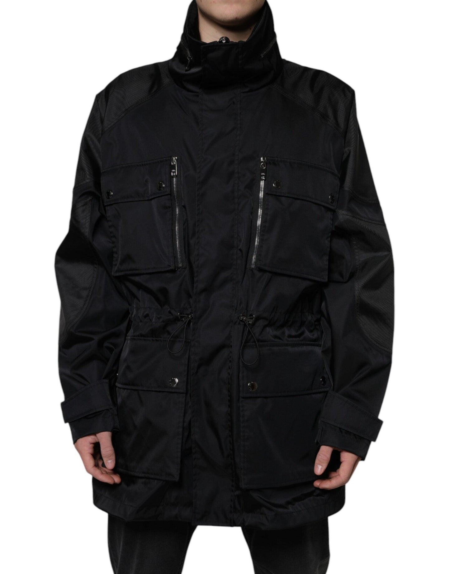 Dolce & Gabbana Black Nylon Winter Men Parka Coat Jacket - Arichezz.store