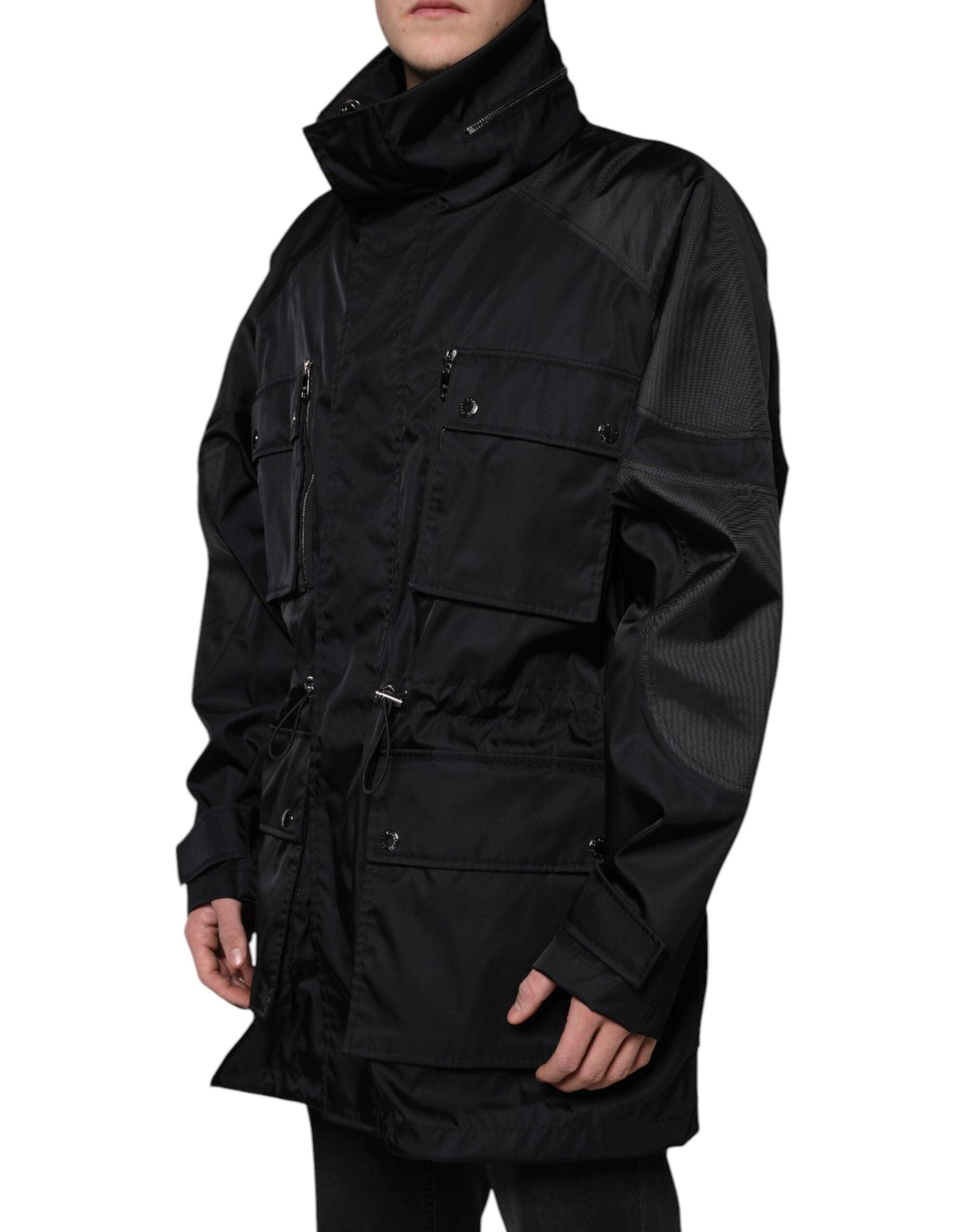 Dolce & Gabbana Black Nylon Winter Men Parka Coat Jacket - Arichezz.store