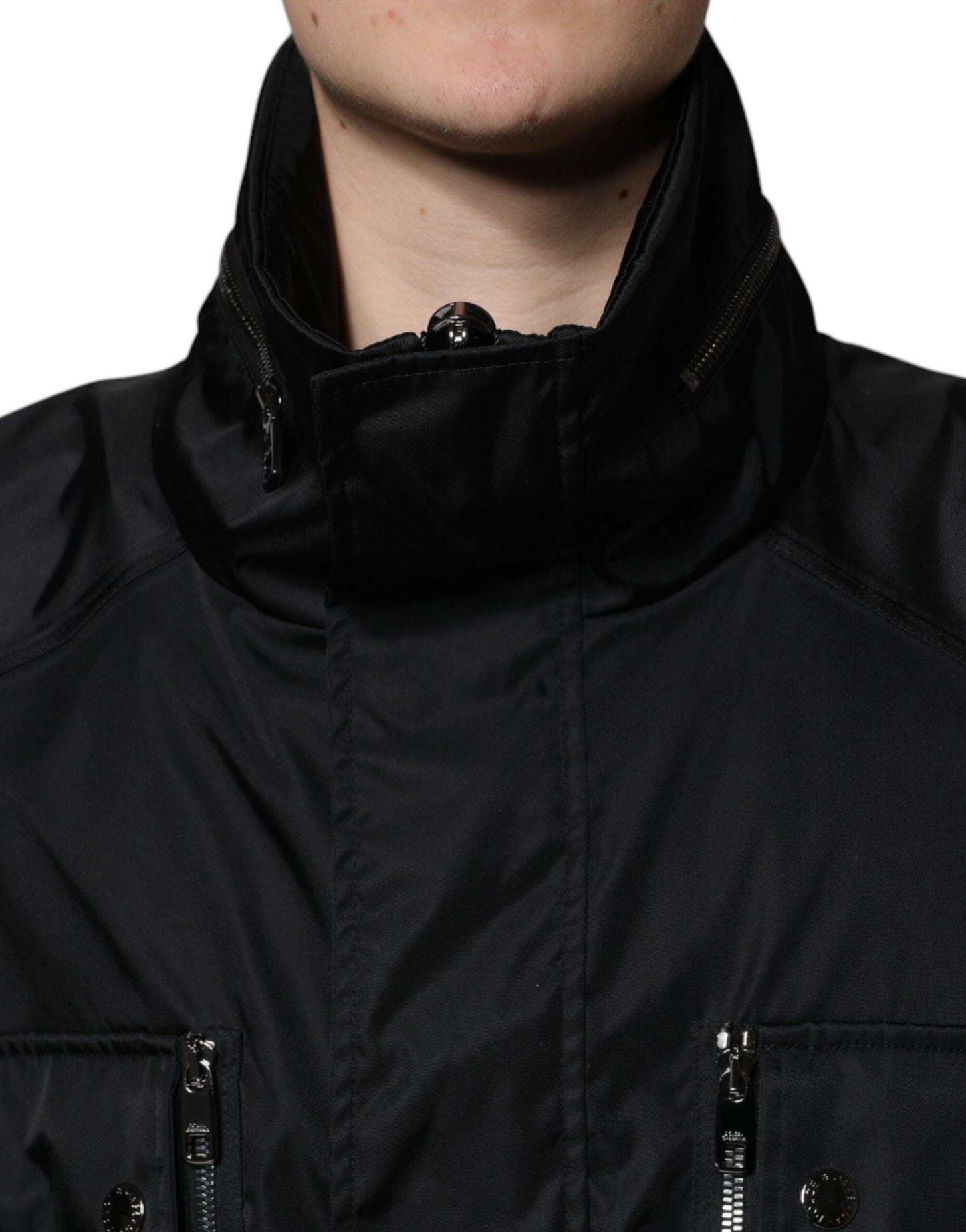 Dolce & Gabbana Black Nylon Winter Men Parka Coat Jacket - Arichezz.store