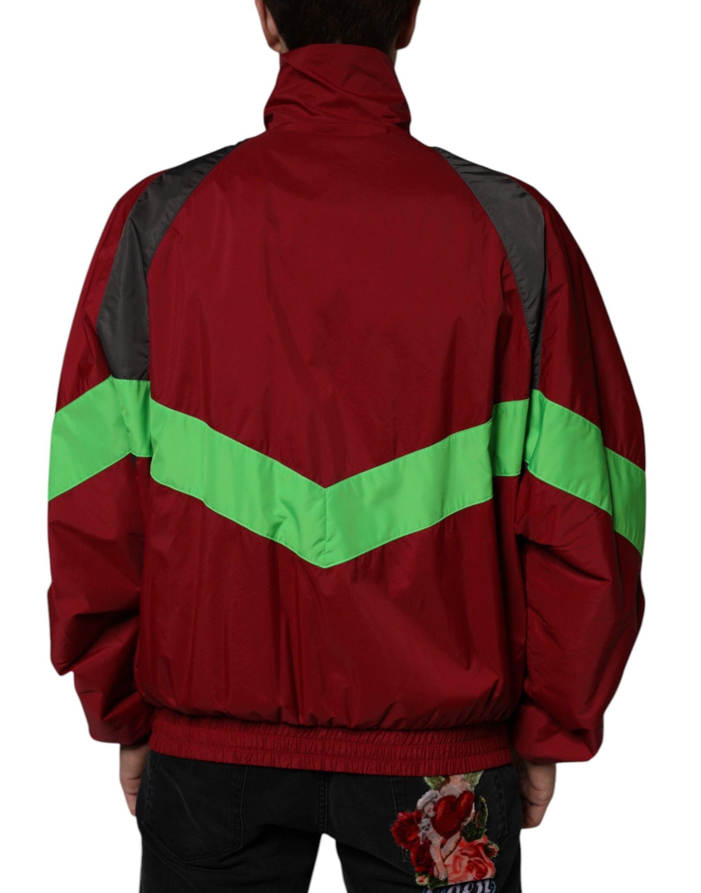 Dolce & Gabbana Multicolor Nylon Full Zip Windbreaker Jacket - Arichezz.store