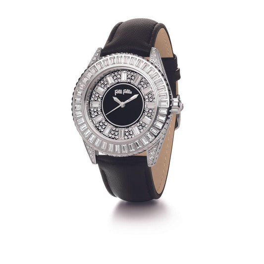 Folli Follie Black Leather Watch - Arichezz.store