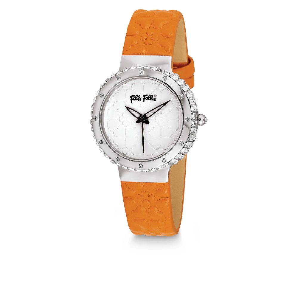 Folli Follie Orange Leather Watch - Arichezz.store