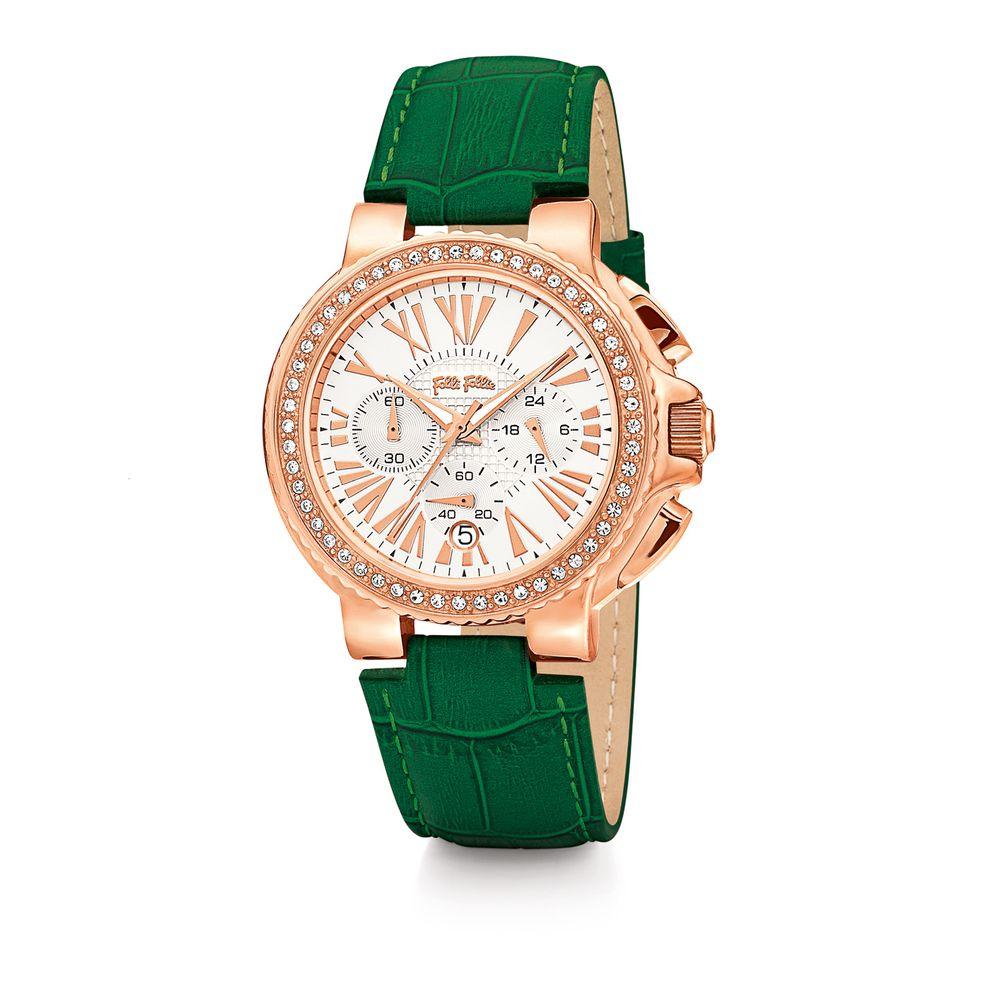 Folli Follie Green Leather Watch - Arichezz.store