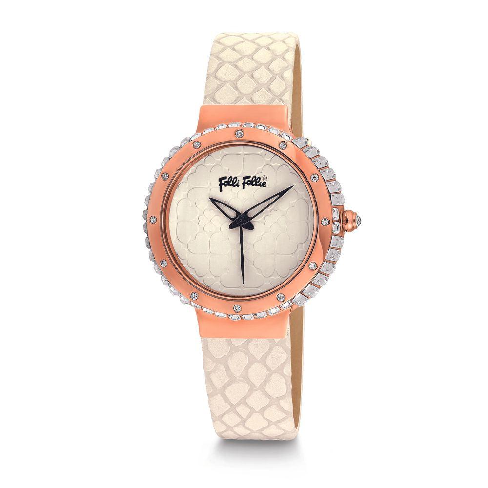 Folli Follie White Leather Watch - Arichezz.store