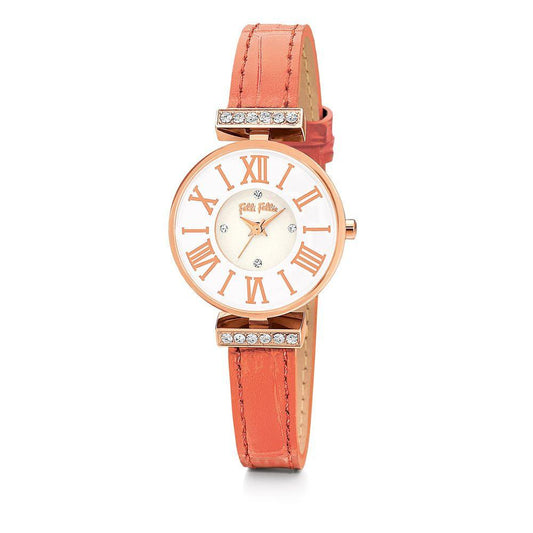 Folli Follie Orange Leather Watch - Arichezz.store