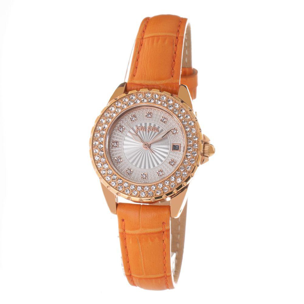 Folli Follie Orange Leather Watch - Arichezz.store