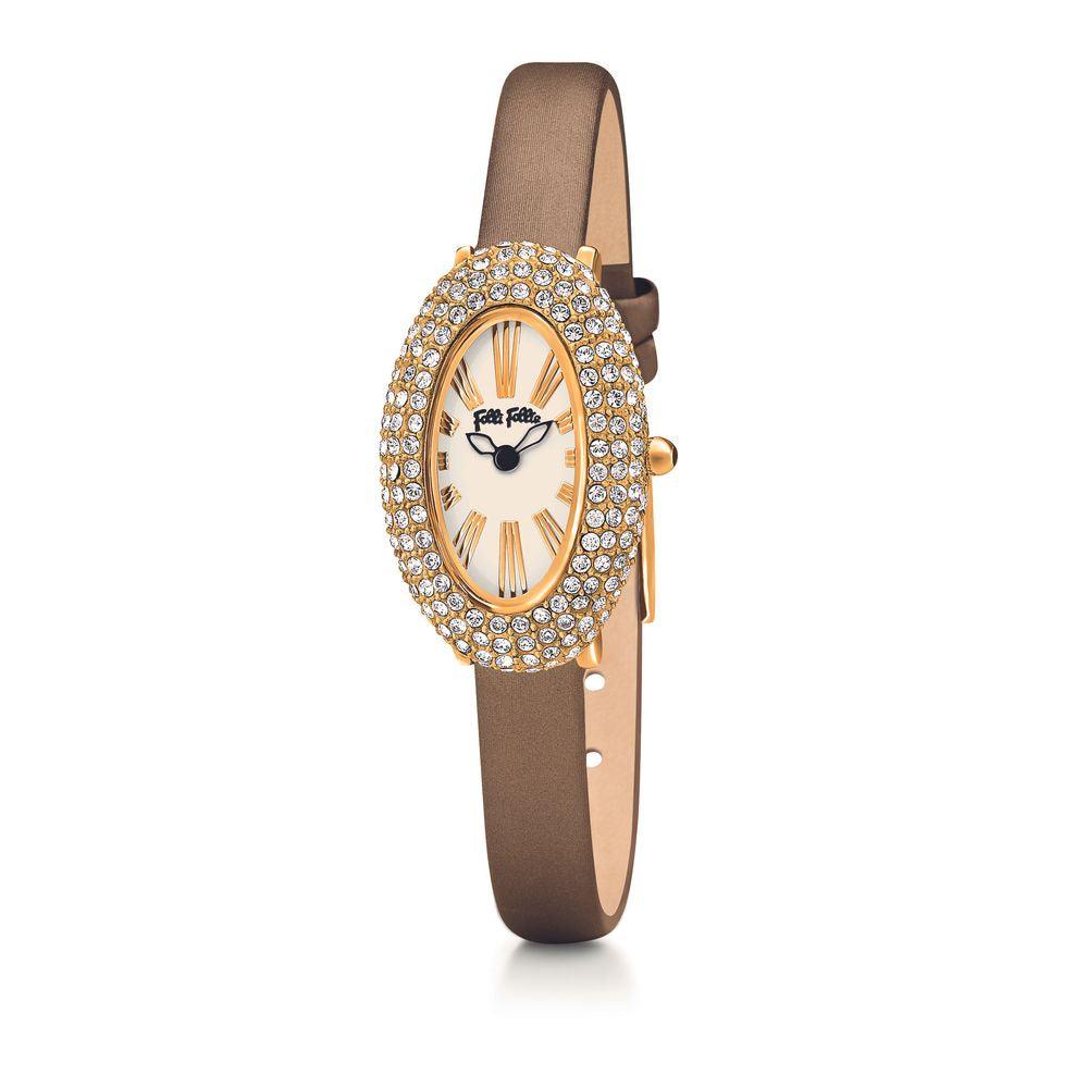 Folli Follie Gold Leather Watch - Arichezz.store