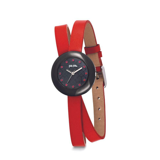 Folli Follie Red Leather Watch - Arichezz.store