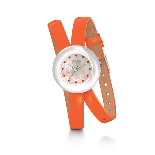 Folli Follie Orange Leather Watch - Arichezz.store