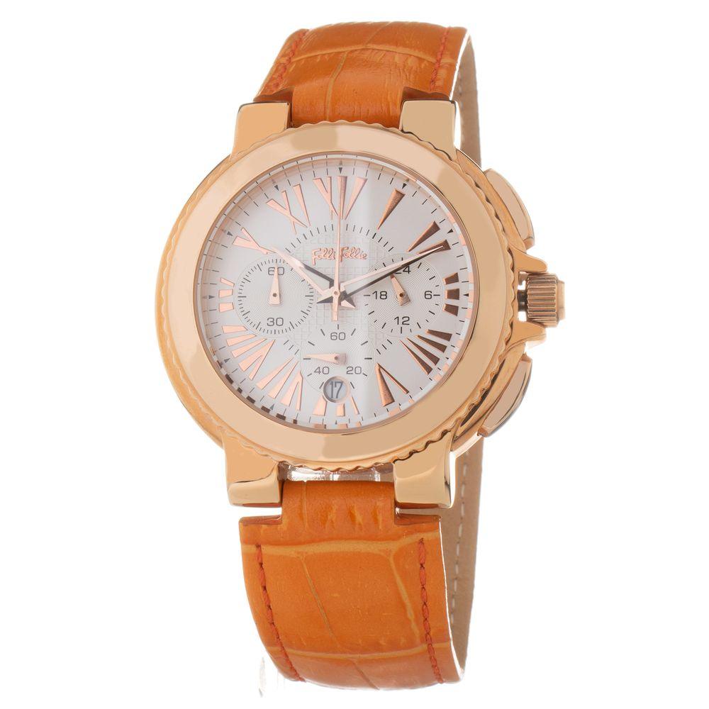 Folli Follie Orange Leather Watch - Arichezz.store