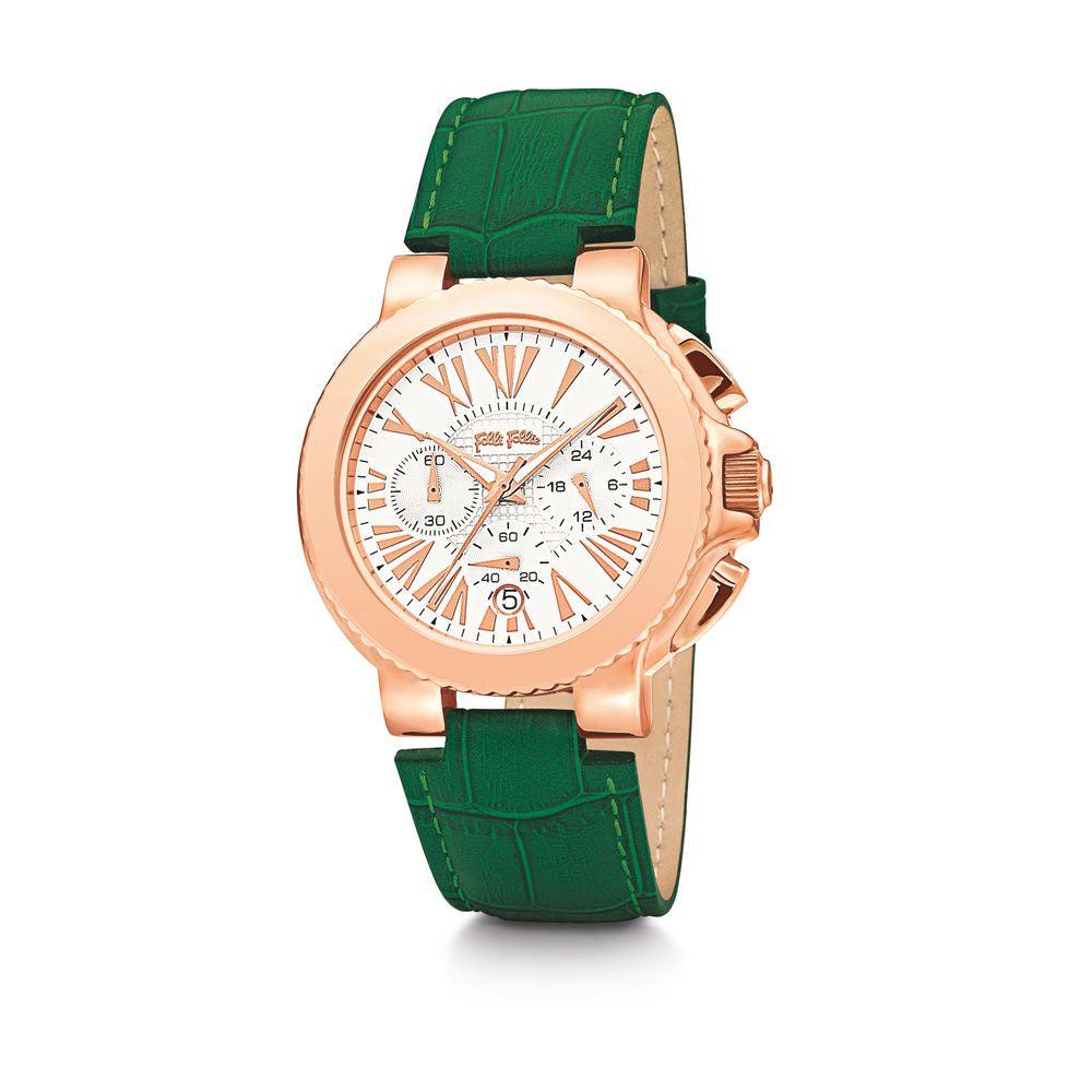 Folli Follie Green Leather Watch - Arichezz.store