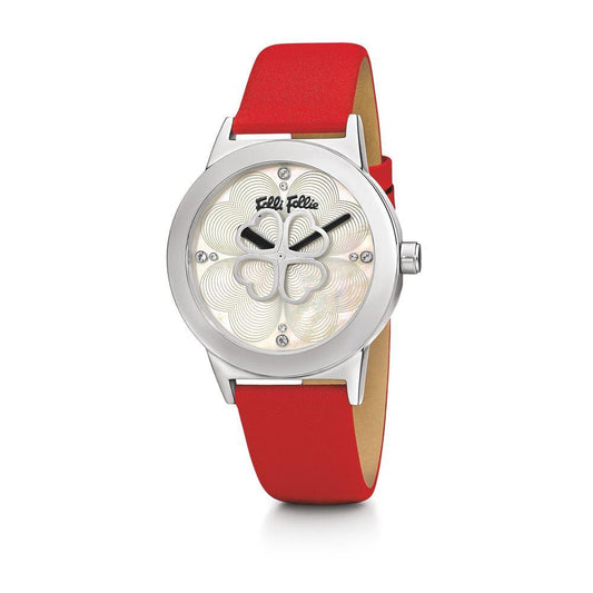 Folli Follie Red Leather Watch - Arichezz.store