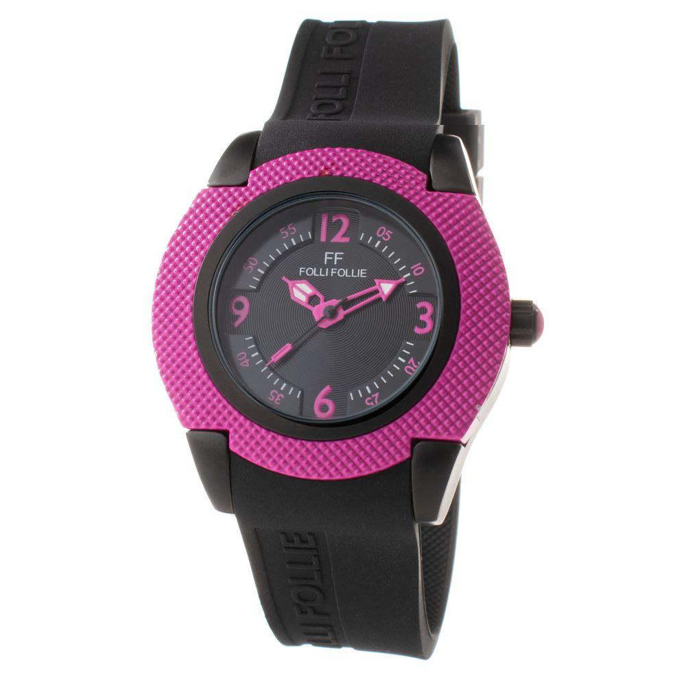 Folli Follie Black Silicone Watch - Arichezz.store