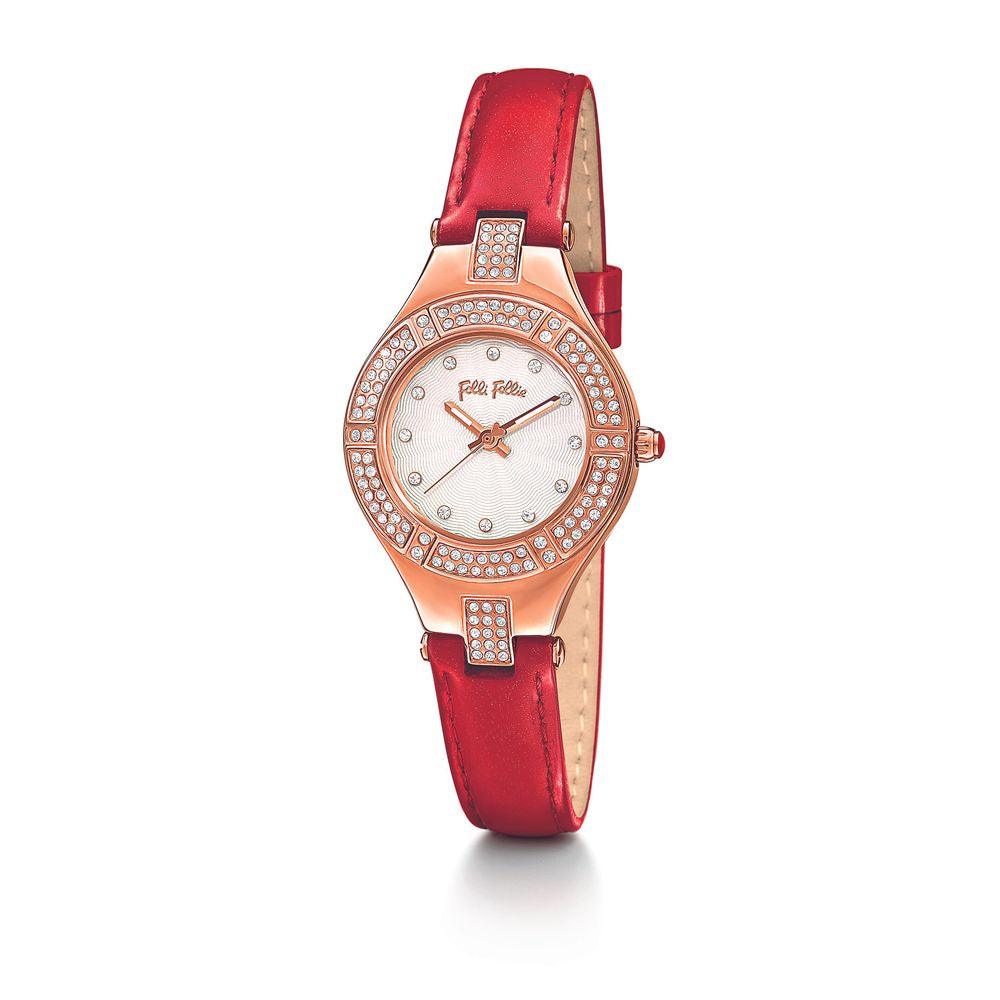 Folli Follie Red Leather Watch - Arichezz.store