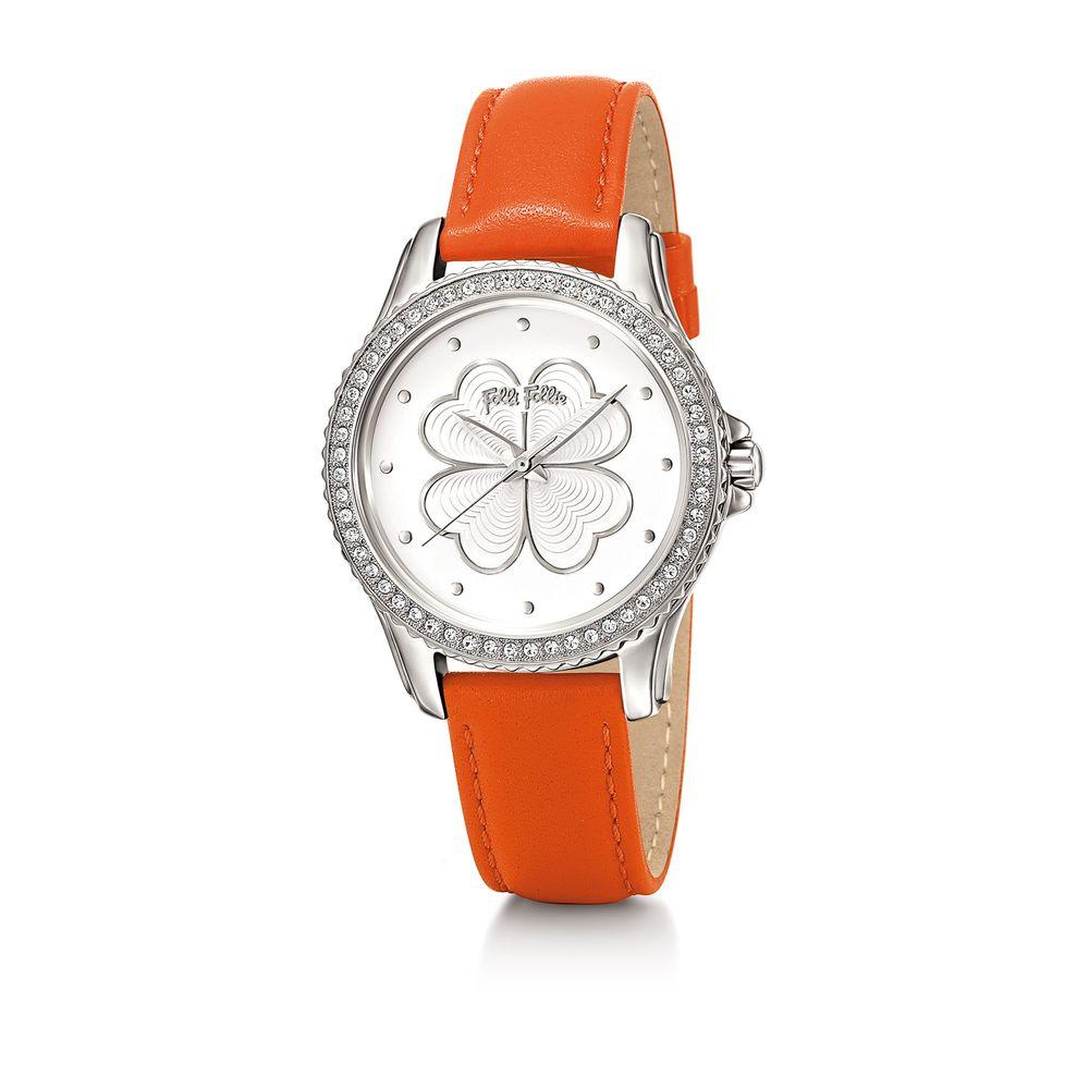 Folli Follie Orange Leather Watch - Arichezz.store