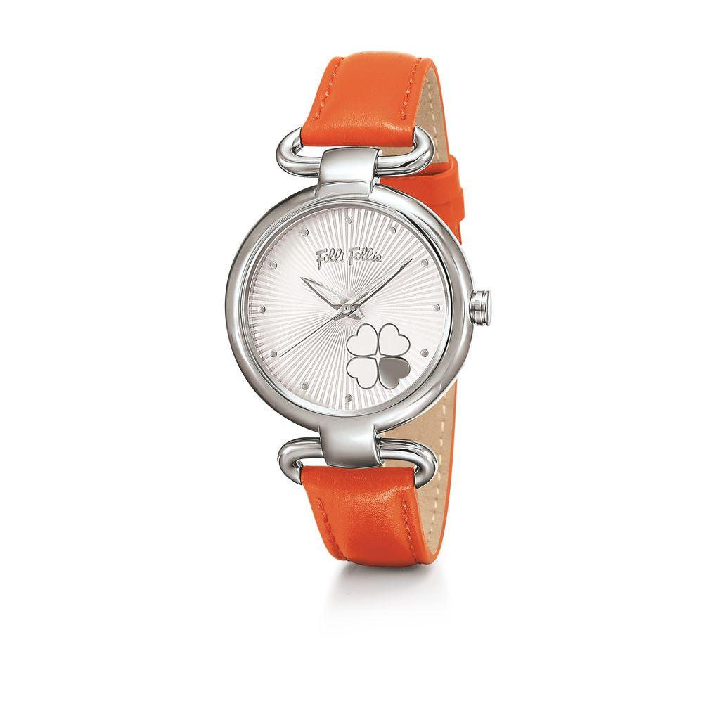 Folli Follie Orange Leather Watch - Arichezz.store