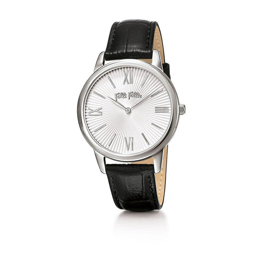 Folli Follie Black Leather Watch - Arichezz.store