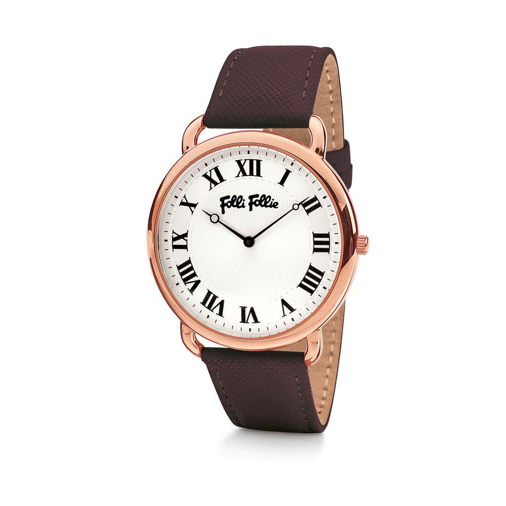 Folli Follie Brown Leather Watch - Arichezz.store