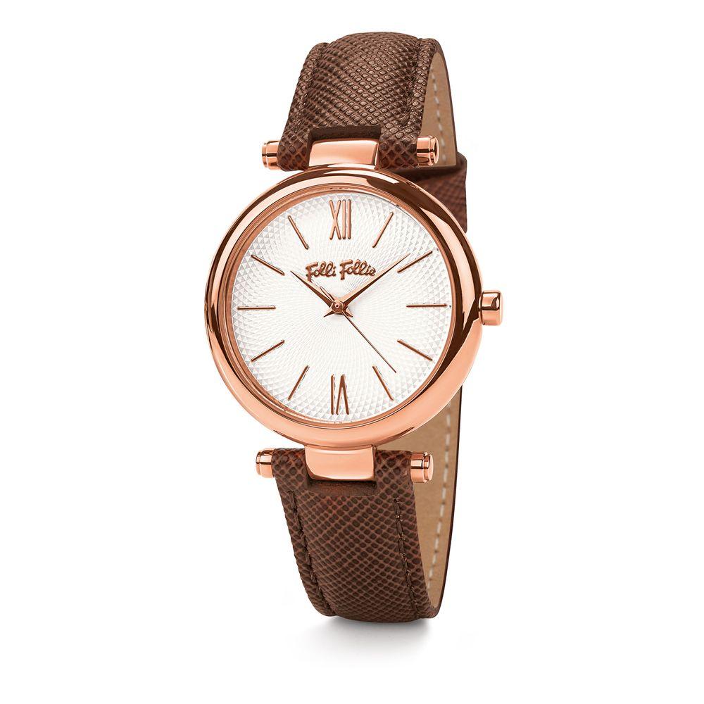 Folli Follie Brown Leather Watch - Arichezz.store