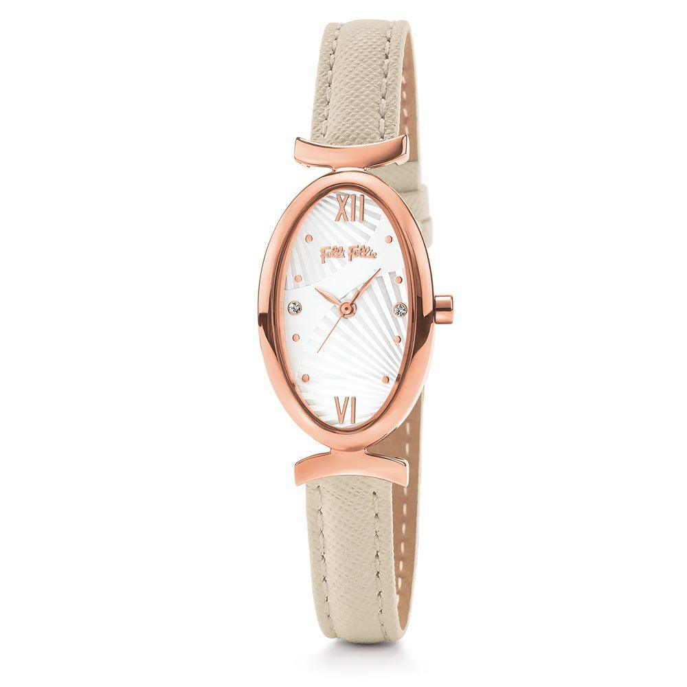 Folli Follie Beige Leather Watch - Arichezz.store