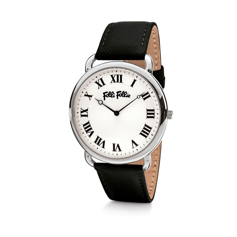 Folli Follie Black Leather Watch - Arichezz.store