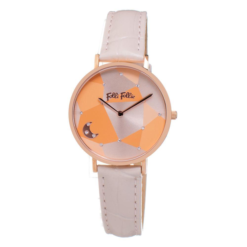 Folli Follie Beige Leather Watch - Arichezz.store