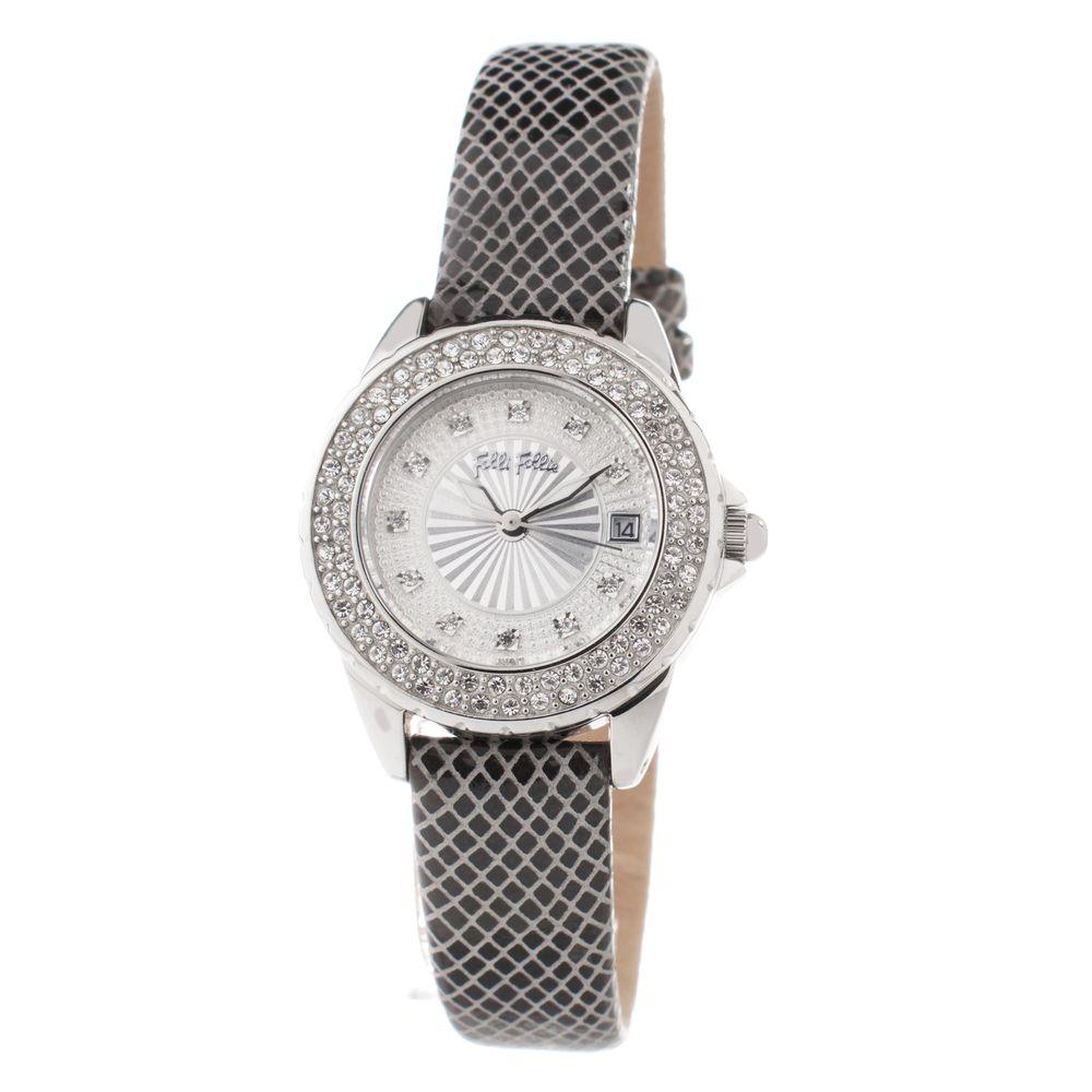 Folli Follie Gray Leather Watch - Arichezz.store