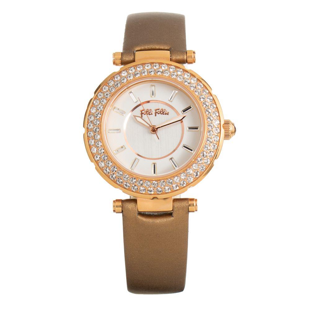 Folli Follie Brown Leather Watch - Arichezz.store